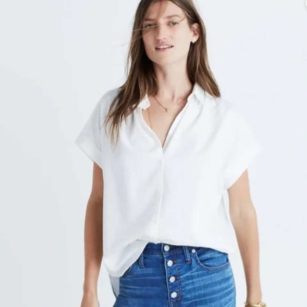 Madewell Central Shirt In Pure White